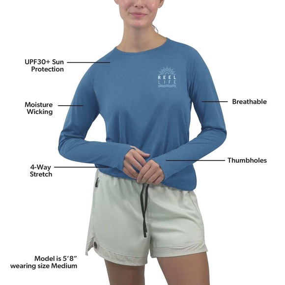 reel life Tops - Reel Life Sun Shirt; Long Sleeve UPF Fishing Performance Tee